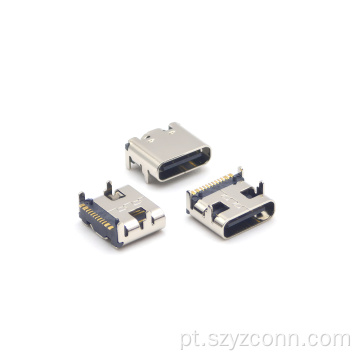 Conector USB TIPO C Montagem em superfície com exposição a cobre